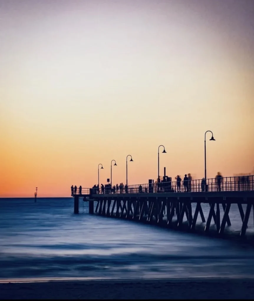 Pier at Glenelg at sunset